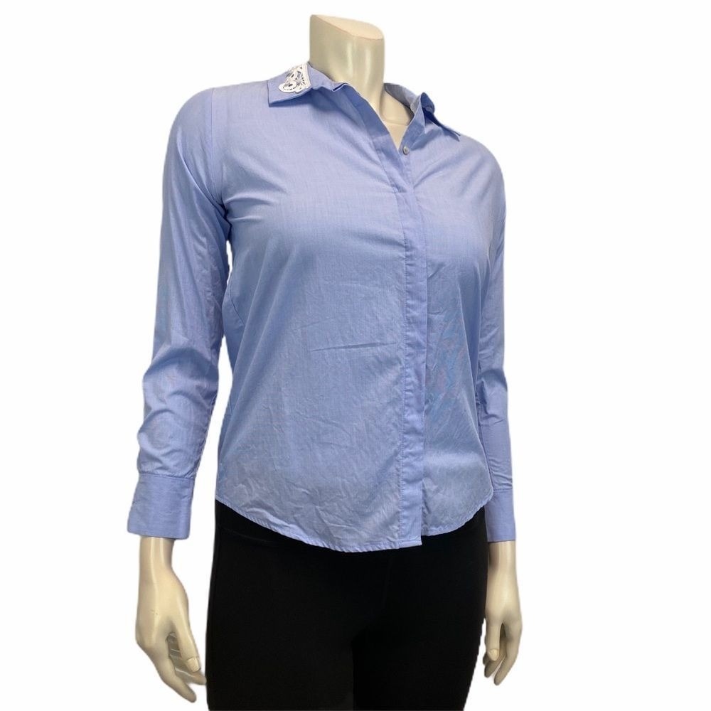 Zara Basic Collection Light Blue Button Down Shir… - image 3